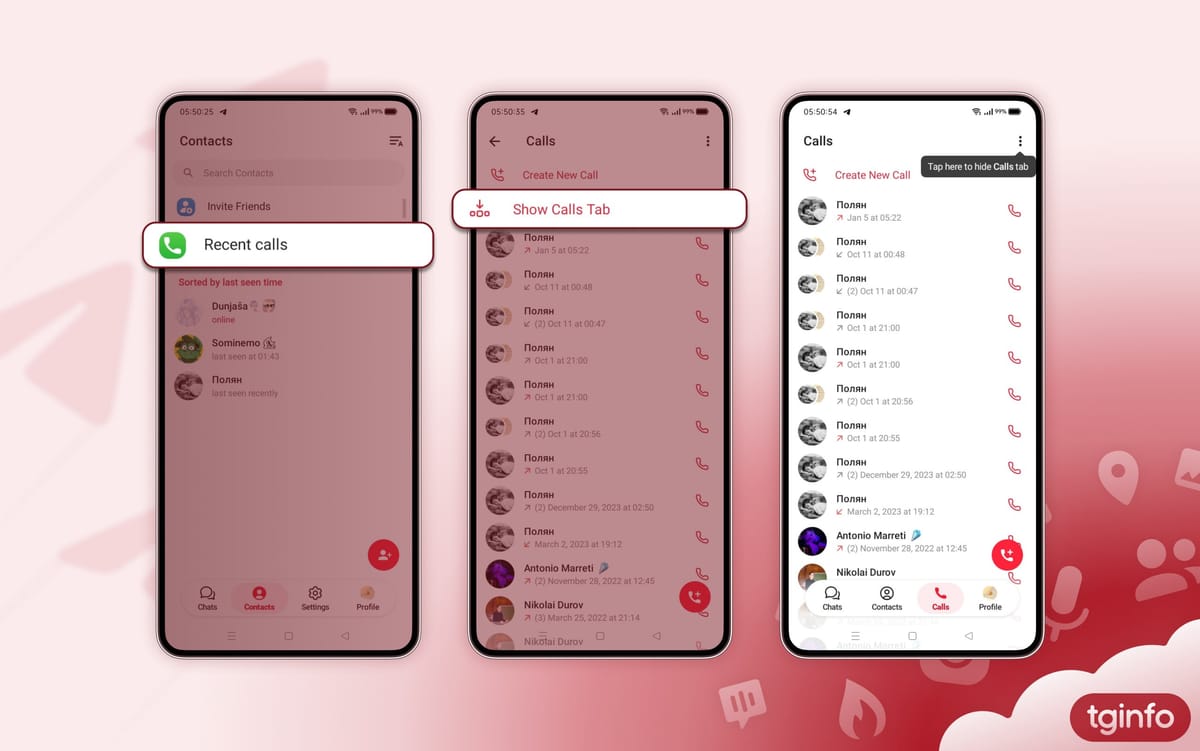 Mudanças na barra de abas